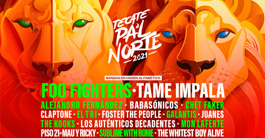 ¡Vuelven los Festivales! Tecate Pa’l Norte anuncia su regreso con Foo Fighters y Tame Impala