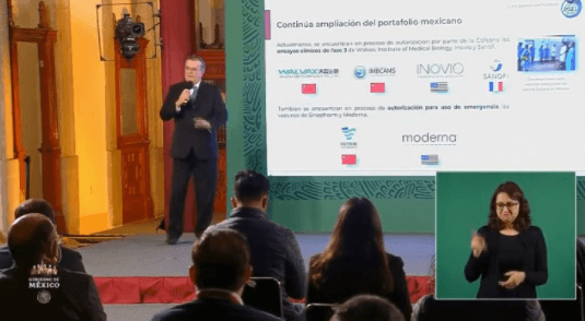 Se está trabajando en la ampliación de vacunas disponibles para México: Marcelo Ebrard