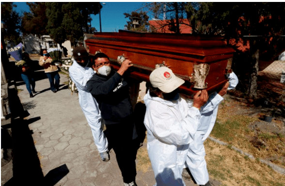 Nuevo récord de defunciones por Covid 19 en México
