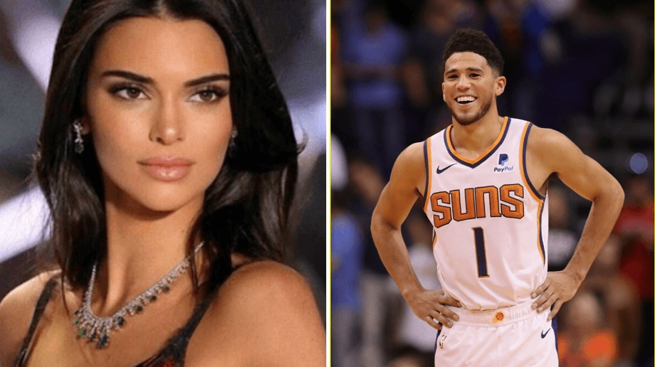 Kendall Jenner y Devin Booker comparten su primer beso durante un partido de la NBA