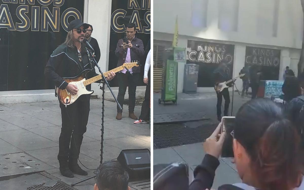Juanes cantó afuera del metro de la CDMX
