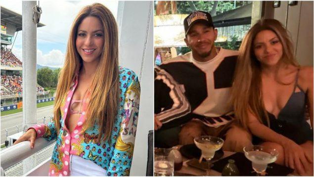 Shakira y Lewis Hamilton juntos en el GP de Barcelona