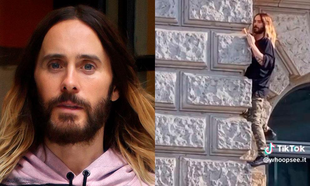 Jared Leto escaló la fachada de un hotel