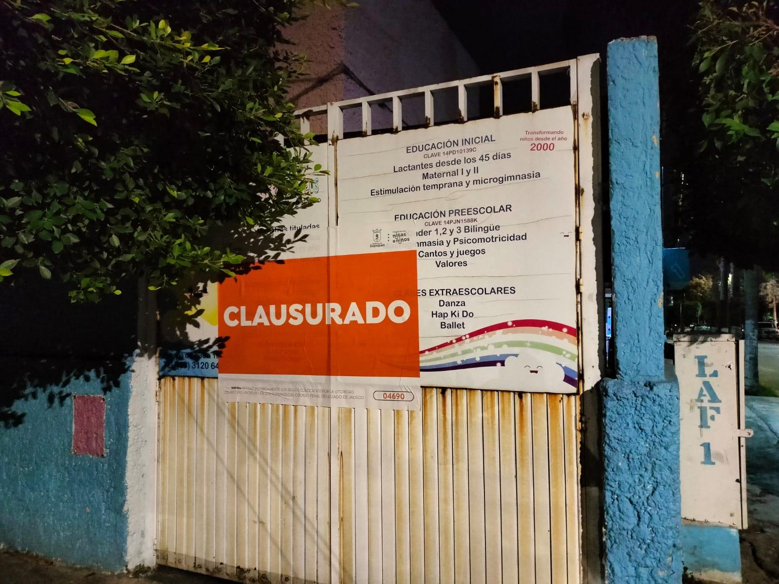 Clausuran guardería por falta de licencia en Zapopan Jalisco