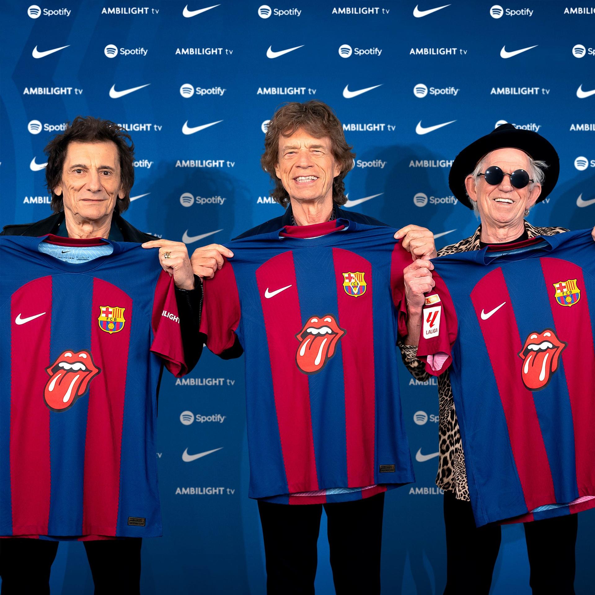The Rolling Stones en el uniforme del Barcelona