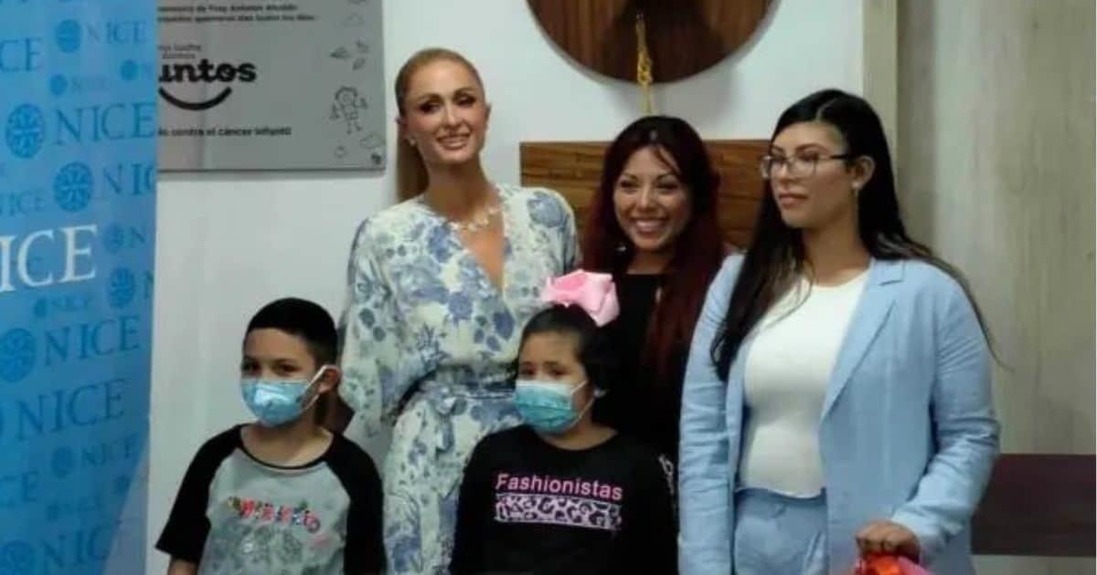 Paris Hilton visitó a pacientes con cáncer en Guadalajara 