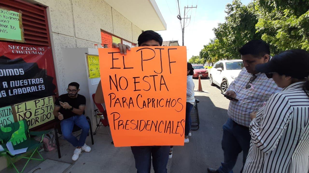 Trabajadores del Poder Judicial en Quintana Roo se sumaron al para nacional de labores