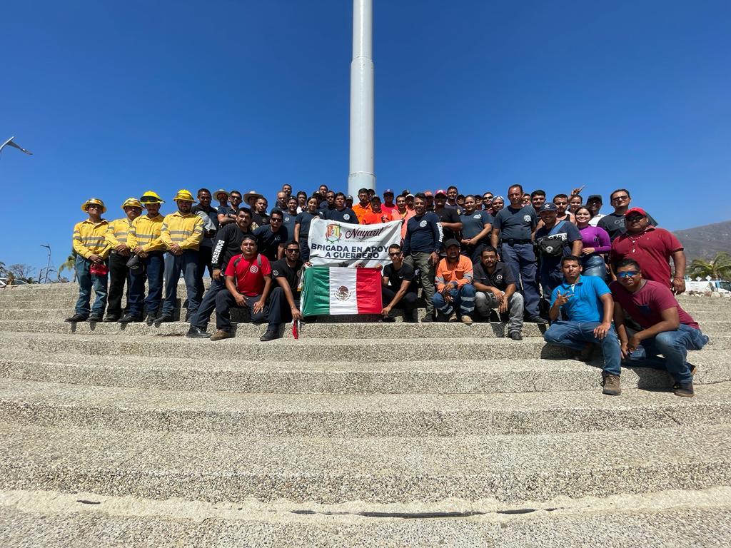 Concluyen trabajos de Brigada Nayarit en apoyo a damnificados de Guerrero