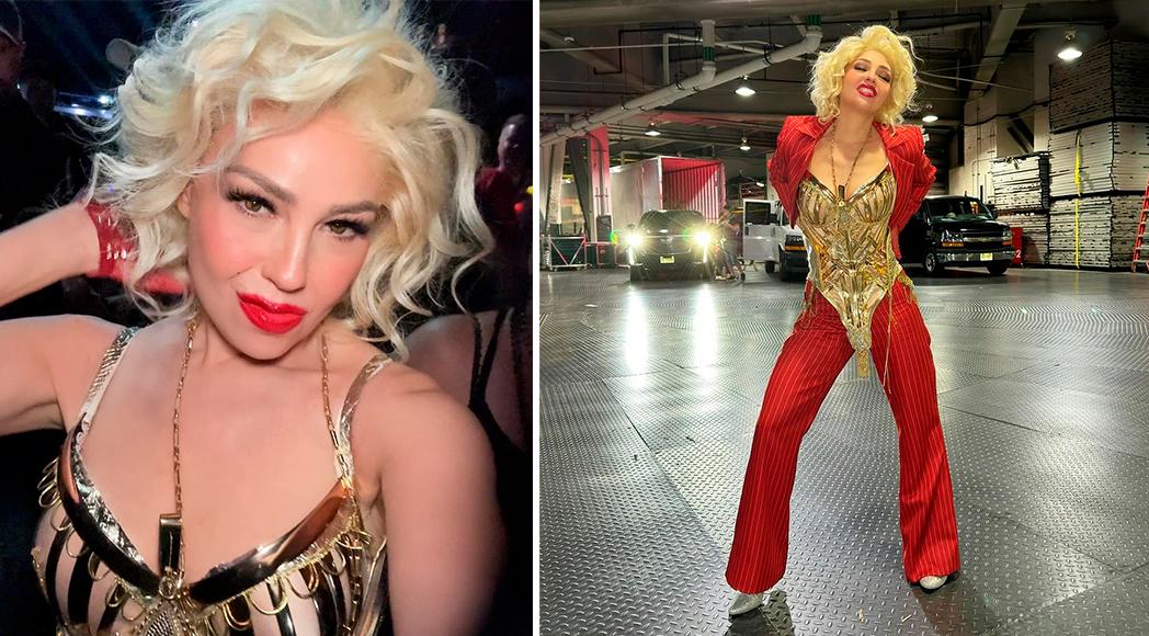 Thalía recrea el icónico look de Madonna