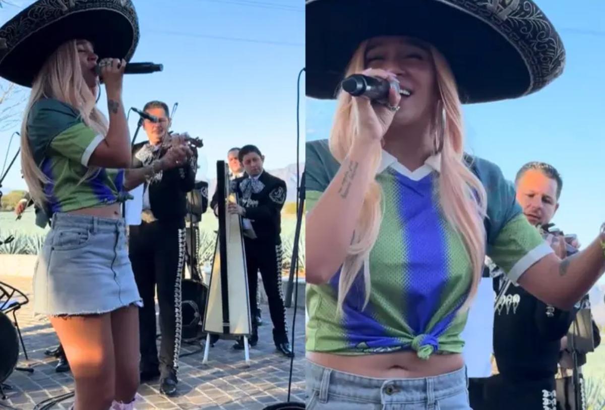 La Bichota fue captada cantando “El Rey” 
