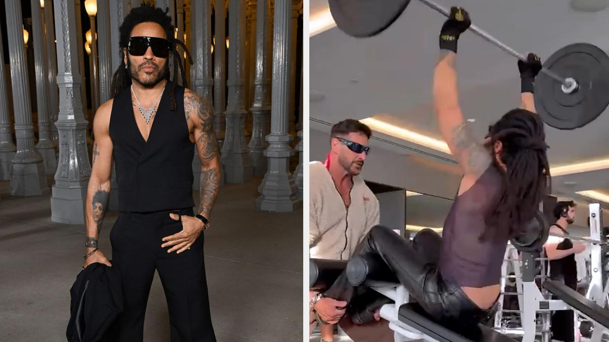 Lenny Kravitz sorprende con rutina de ejercicio