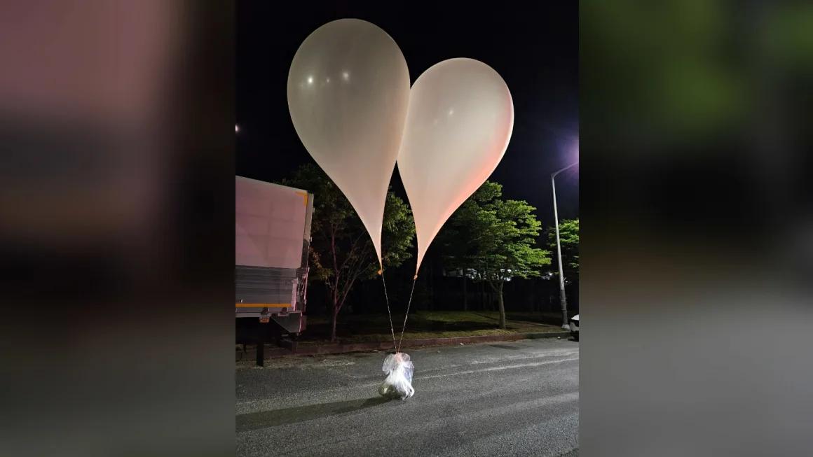 Corea del Norte manda globos llenos de basura hacia Corea del Sur