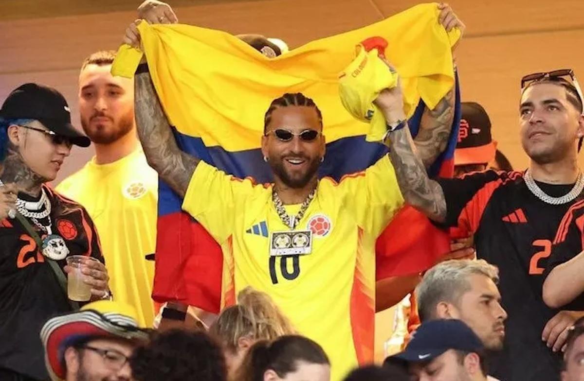 Maluma se apasiona en la final de la Copa América