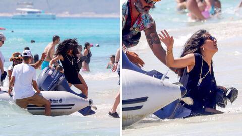 Salma Hayek tuvo un  susto en Ibiza