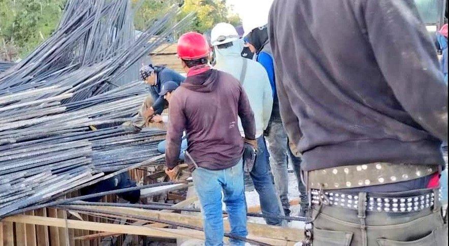 Trabajador del Tren Maya lesionado por impacto de piedra