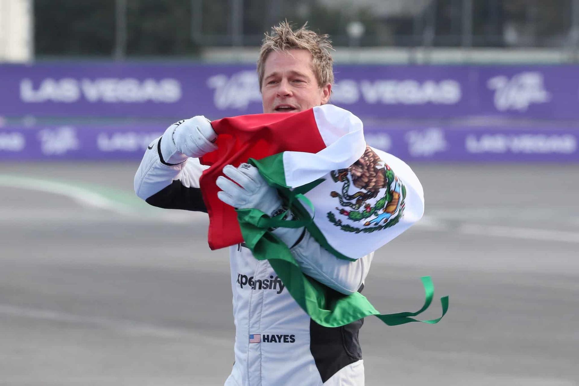 Brad Pitt estuvo en el Gran Premio de México