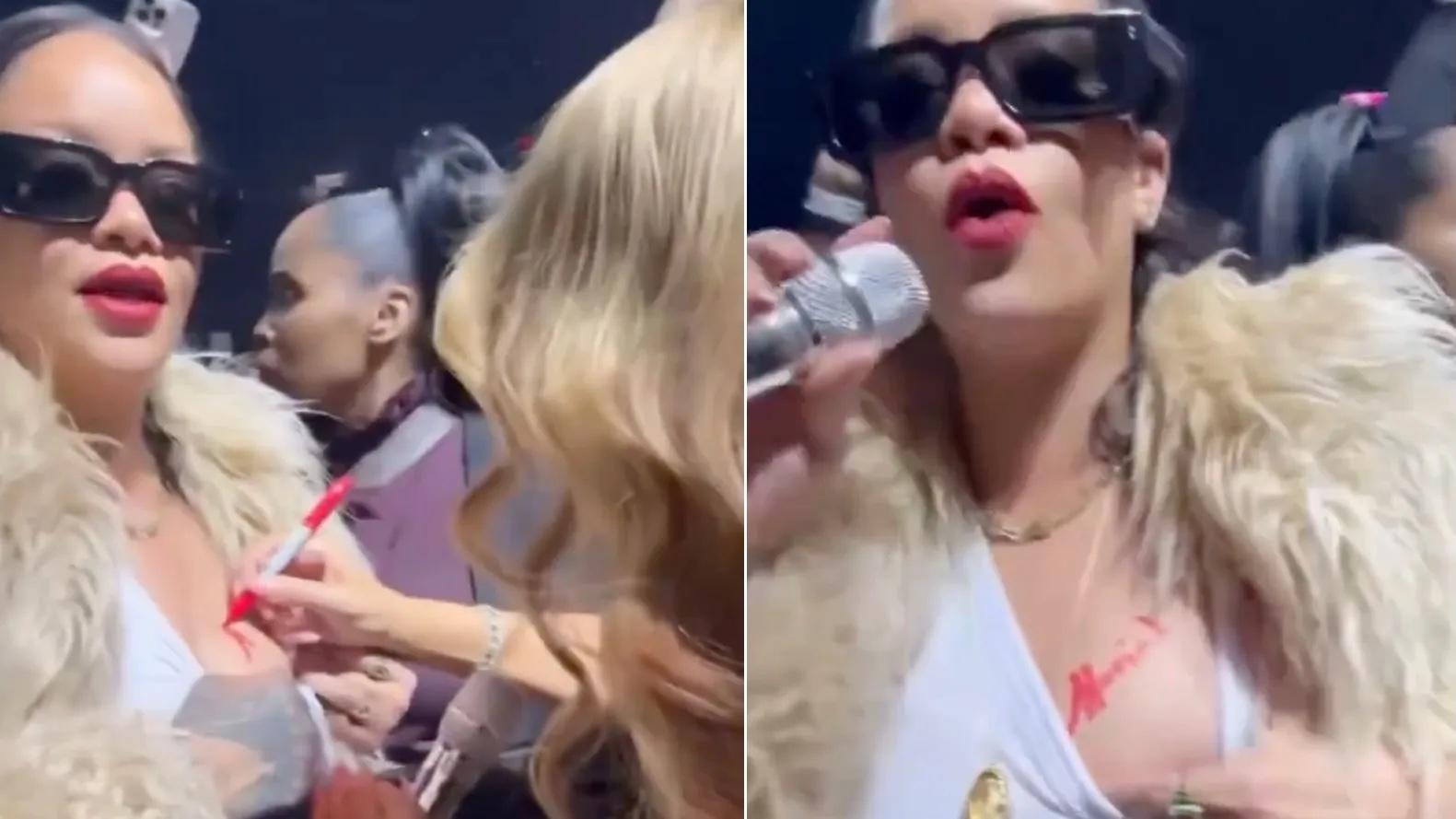 Rihanna le pide a Mariah Carey un autógrafo