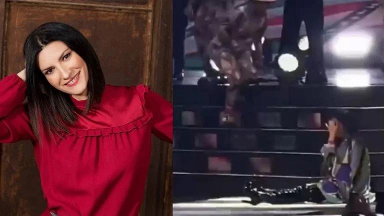 Laura Pausini aclara que se encuentra bien después de caer del escenario en Milán 