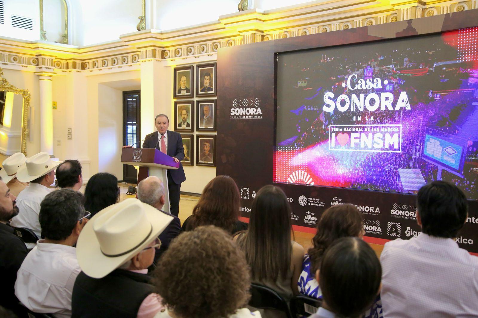 Sonora será invitado de honor en la feria de San Marcos de Aguascalientes