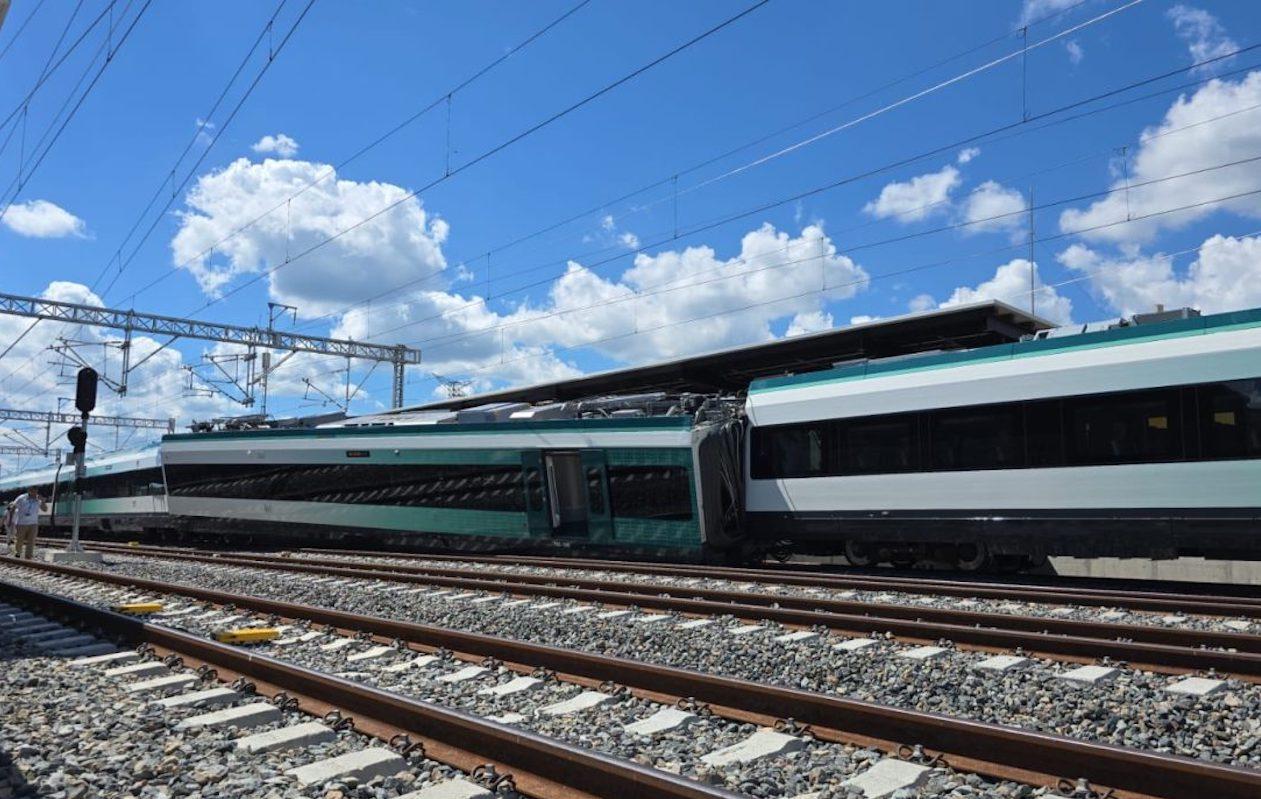 Vagón del Tren Maya se descarrila en la estación Izamal, sin reporte de heridos