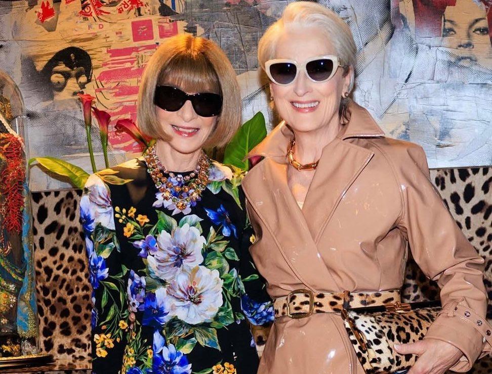 ¡Miranda Priestley y Anna Wintour juntas en Milán!