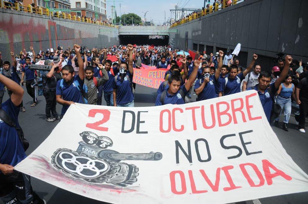 Marcha del 2 de octubre provoca bloqueos en la CDMX