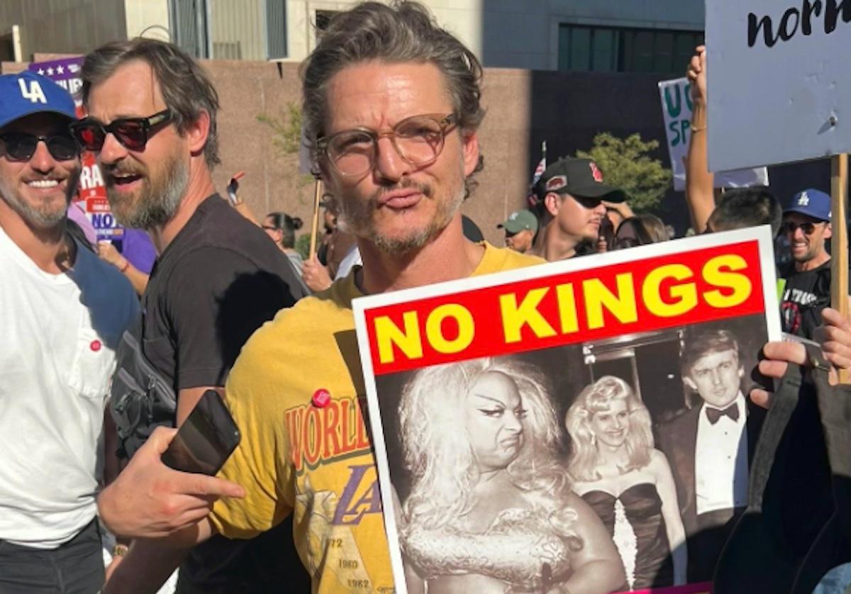Pedro Pascal roba cámara en la protesta de “No Kings” en Los Ángeles 