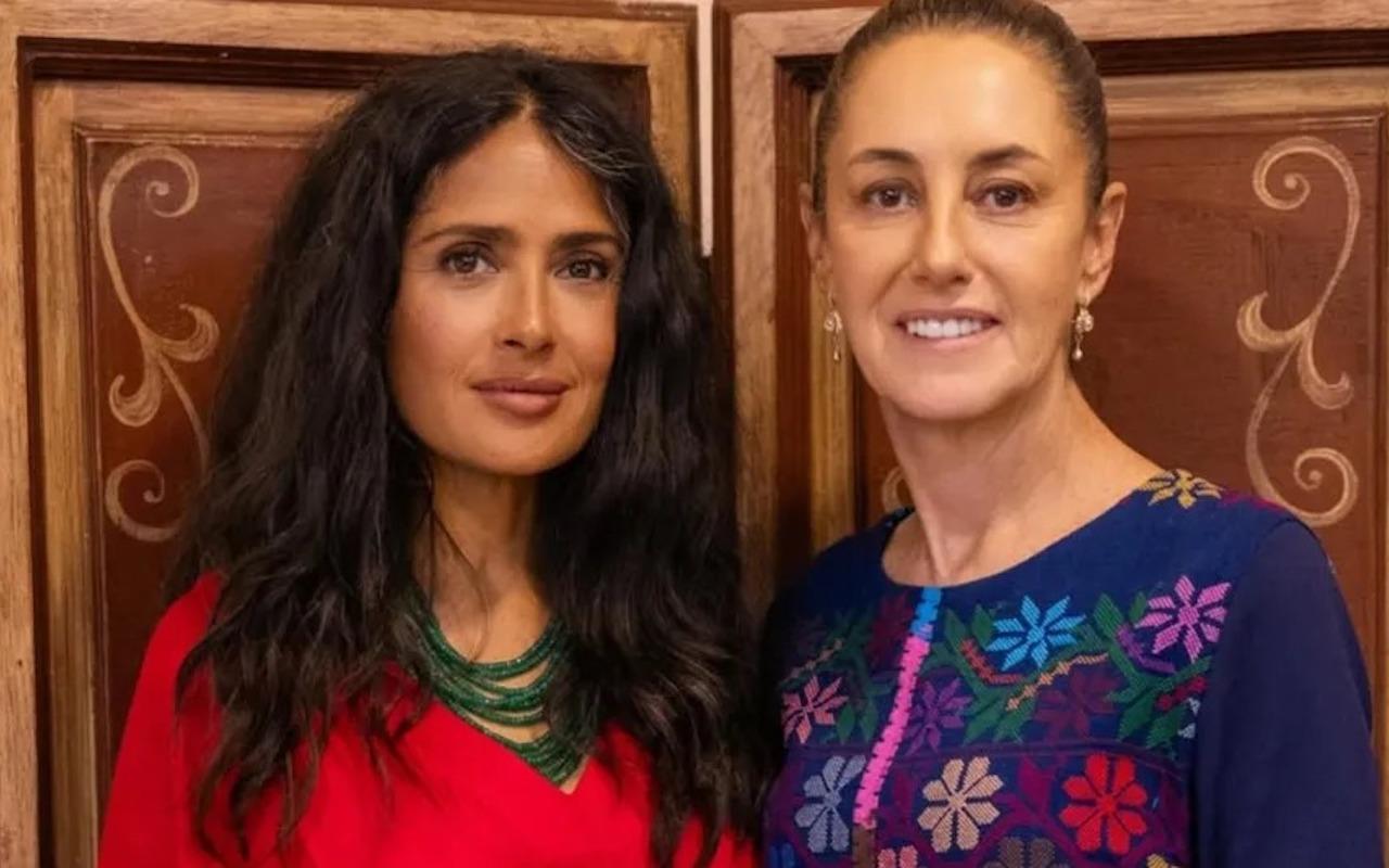 ¿De qué hablaron Salma Hayek y Claudia Sheinbaum?