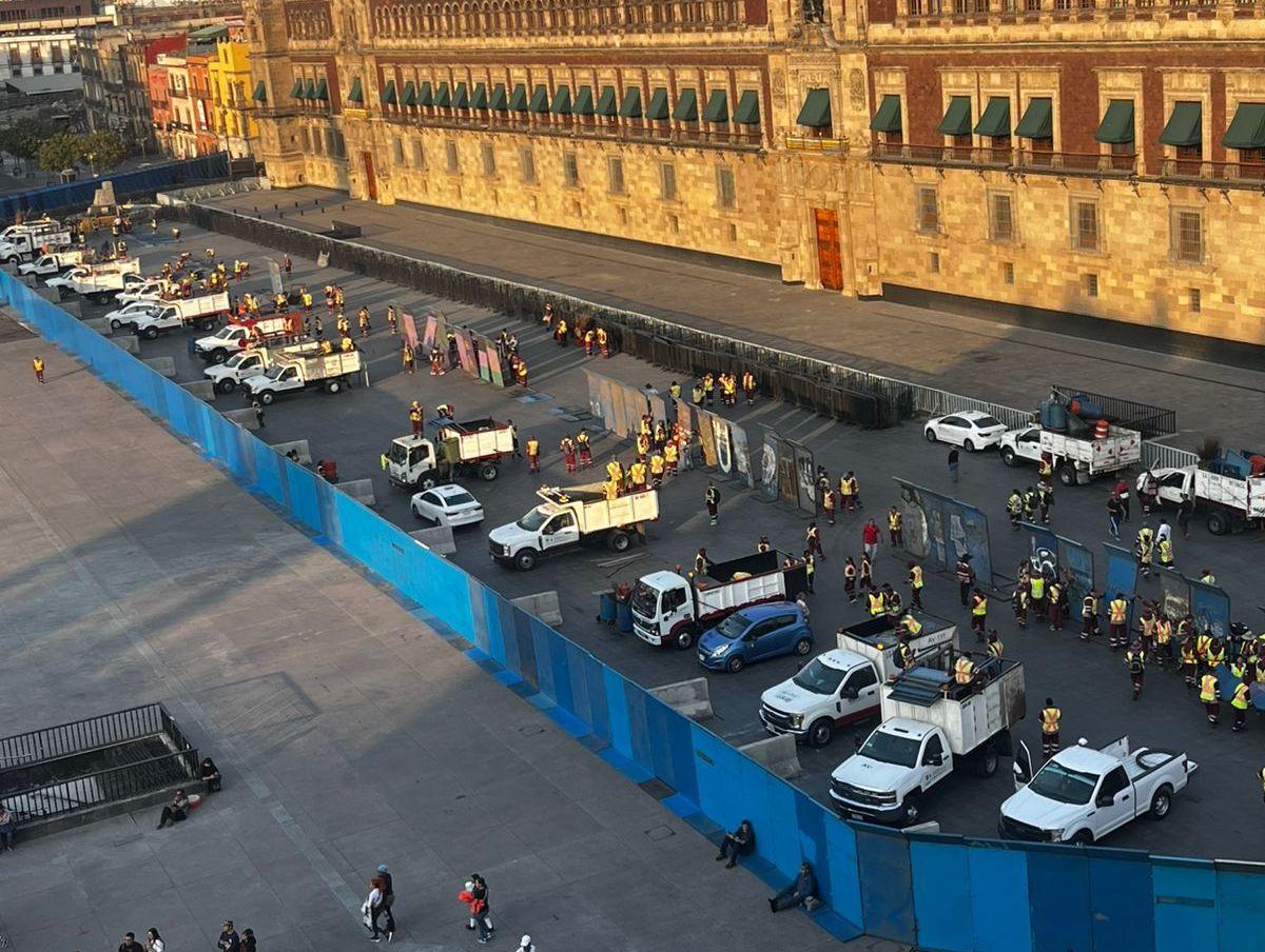Zócalo capitalino está listo para las manifestaciones del 25N 