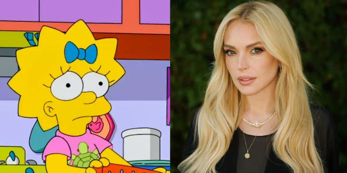 Lindsay Lohan le dio voz a Maggie Simpson 