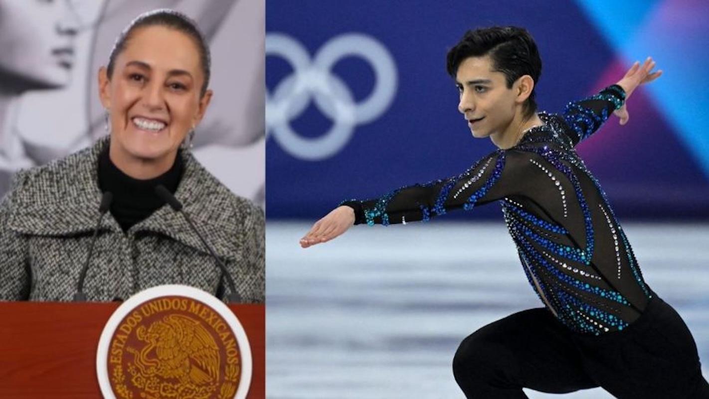 Claudia Sheinbaum felicita a Donovan Carrillo por su pase a la final de patinaje