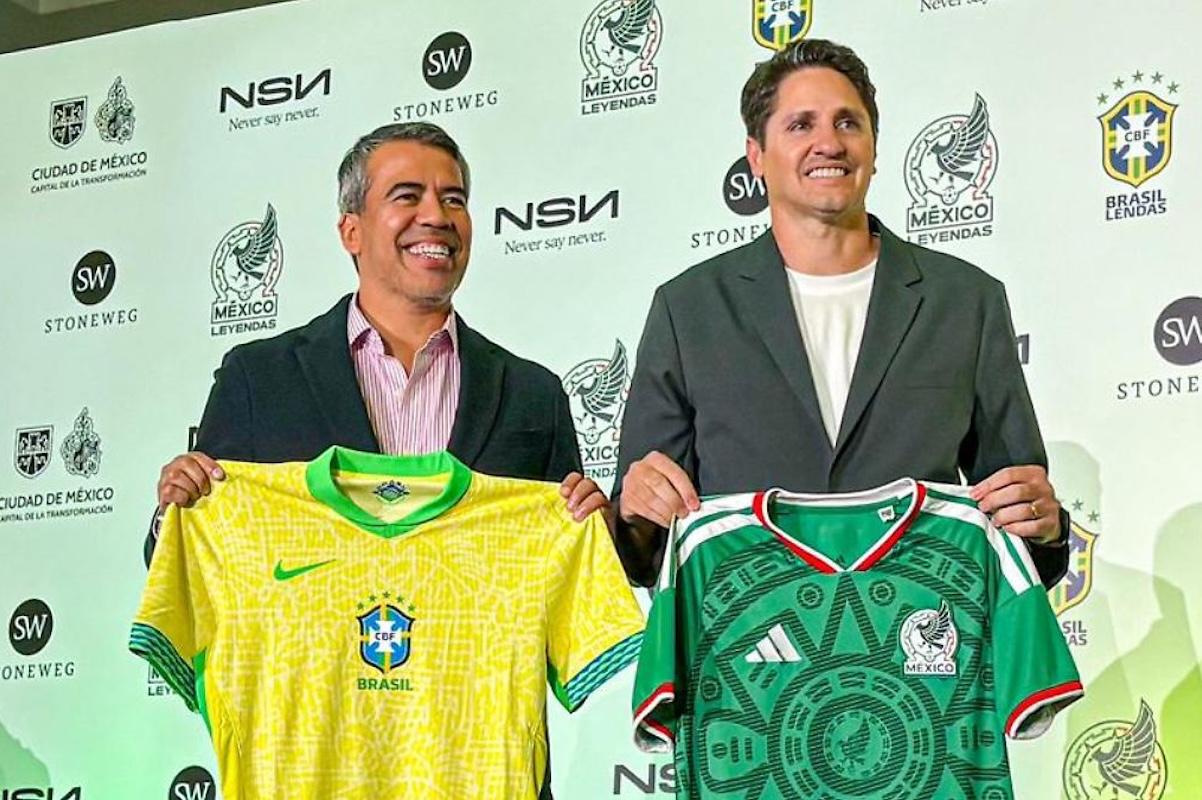 México presenta a sus leyendas para enfrentar a Brasil