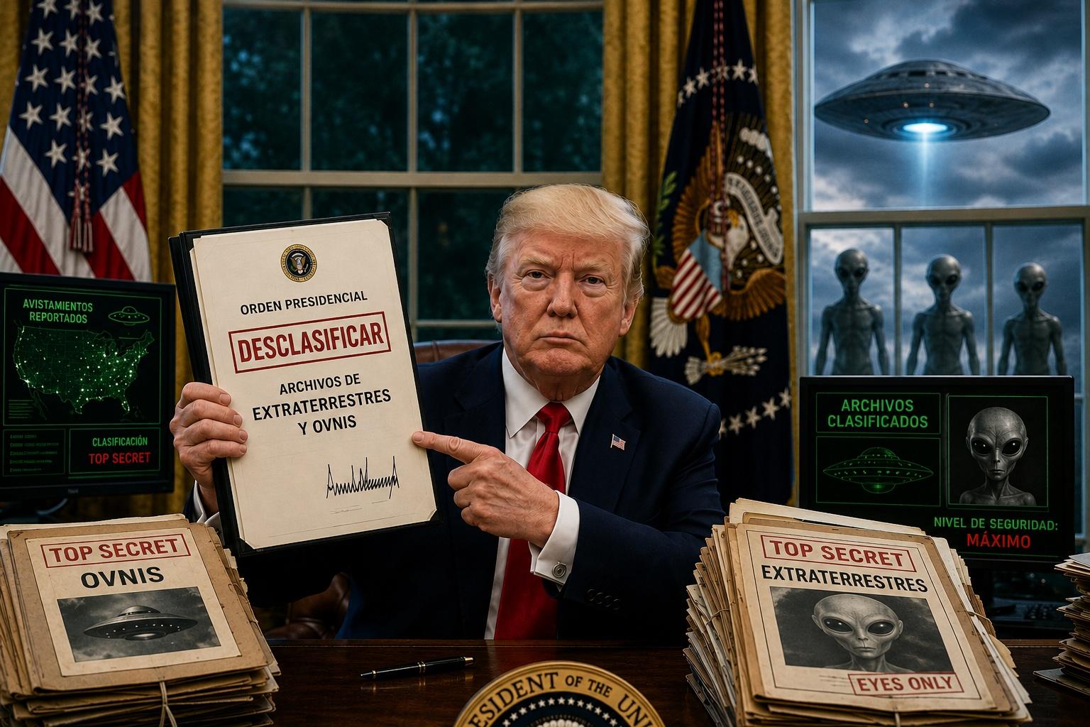 El presidente Trump pide desclasificar archivos sobre extraterrestres 