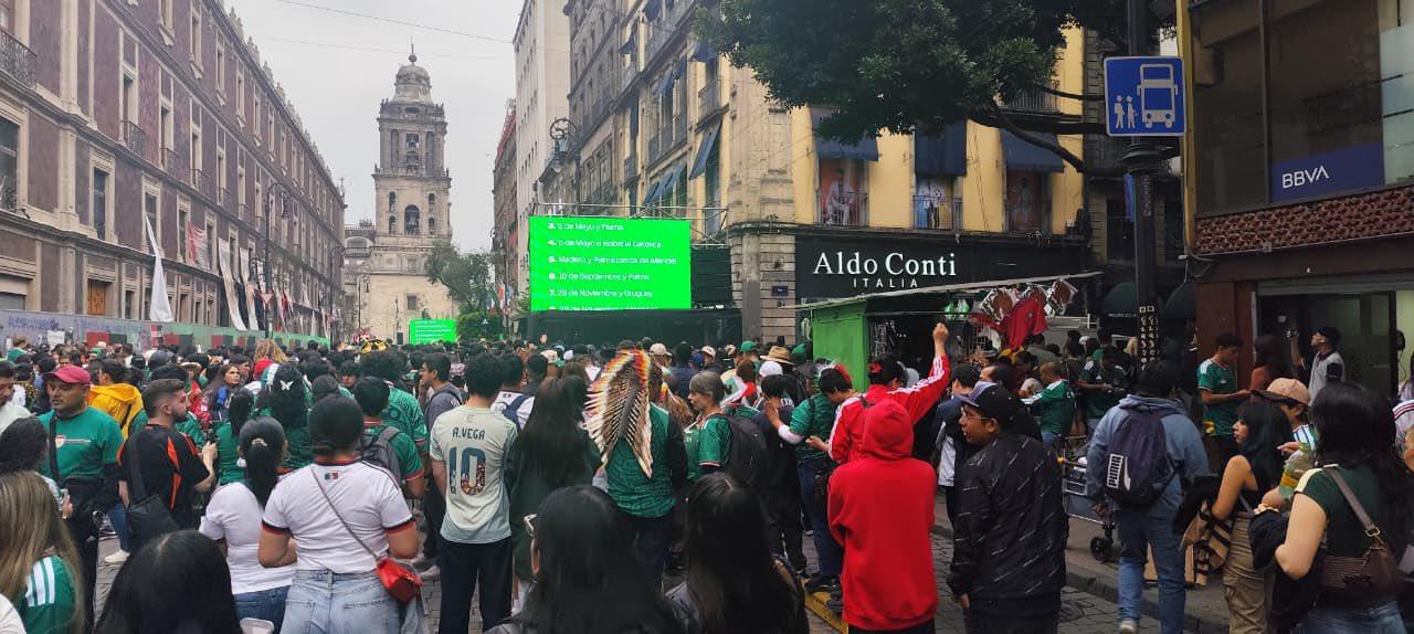 Zócalo alcanza lleno total  para el México vs Corea del Sur