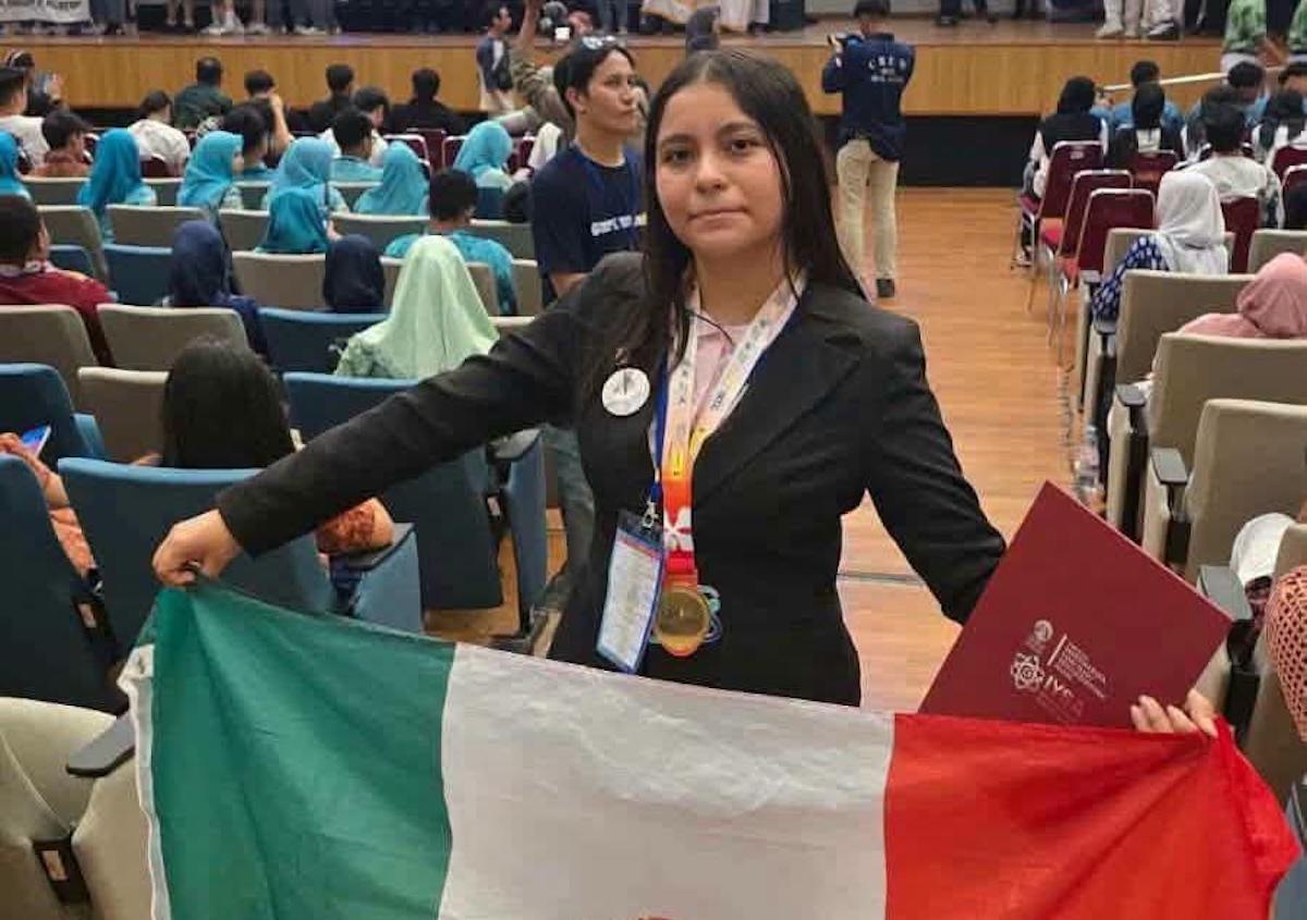 Estudiante de Tamaulipas gana oro en Indonesia con un extintor acústico