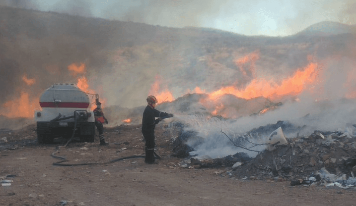 Incendio en el basurero de Guanajuato