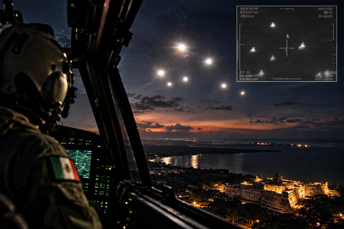 OVNIS en Campeche: la Fuerza Aérea Mexicana grabó 11 objetos misteriosos en el cielo