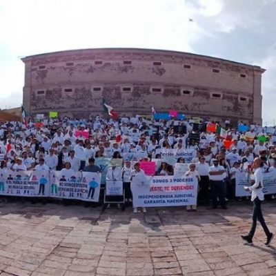 Marchan nuevamente magistrados contra la ya aprobada reforma al poder judicial en Guanajuato