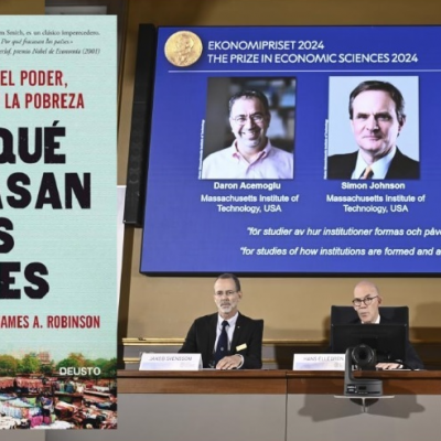 Nobel de economía pone como ejemplo a México en el libro “Por qué los países fracasan”