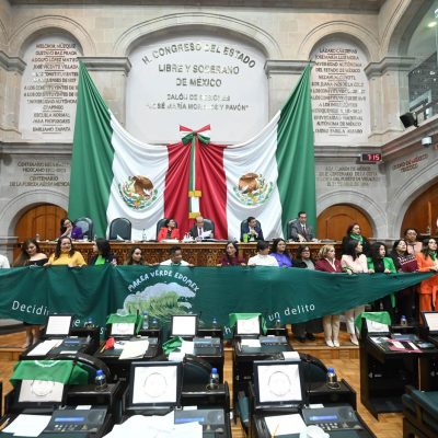 El Estado de México se pinta de verde verde y se une a la despenalización del aborto