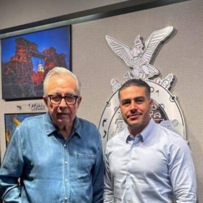 Omar García Harfuch se reunió con el gobernador Rubén Rocha Moya 